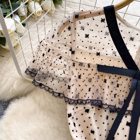 French Style Lace Patchwork Dress