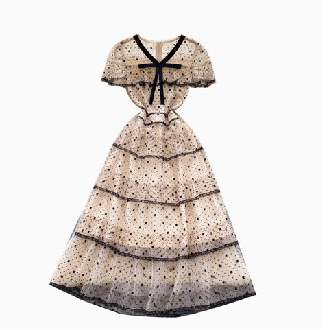 French Style Lace Patchwork Dress