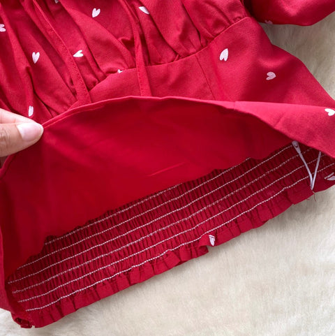 Sweetie Puffy Sleeve Printed Shirt