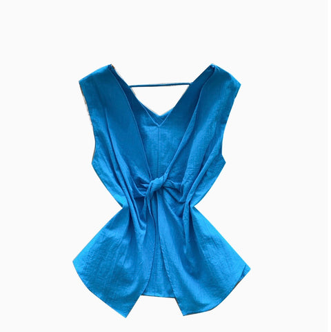 Simple Design V-neck Sleeveless Top