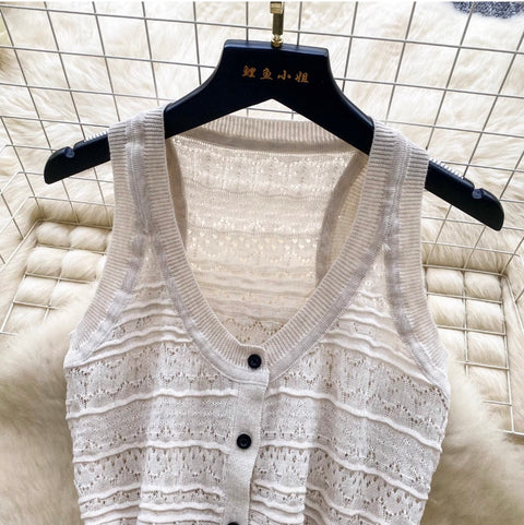 Korean Style Crochet Cardigan Dress