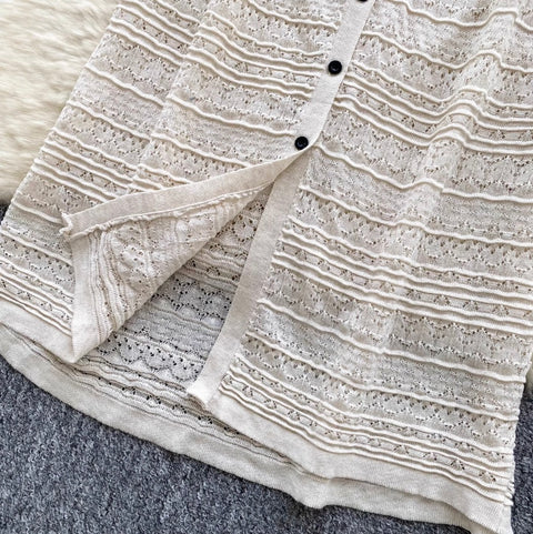 Korean Style Crochet Cardigan Dress
