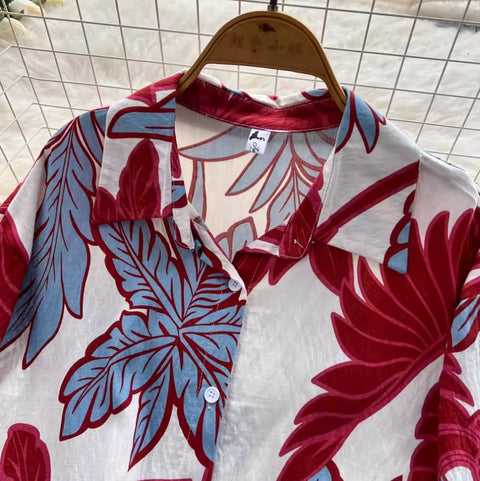 Casual Printed Shirt & Trousers 2Pcs
