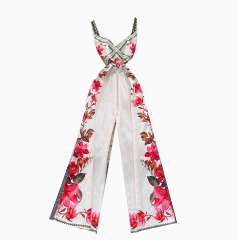 Vacation Floral Printed Slip Jumpsuit