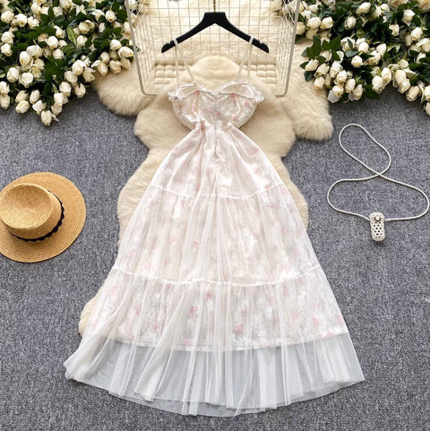 Fairy Mesh Patchwork Slip Dress