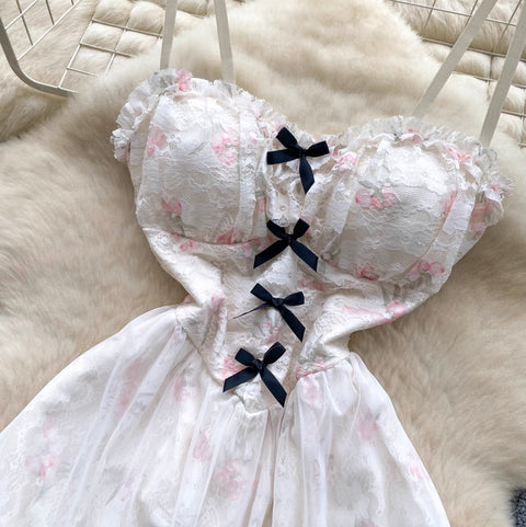 Fairy Mesh Patchwork Slip Dress