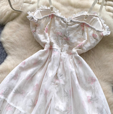 Fairy Mesh Patchwork Slip Dress