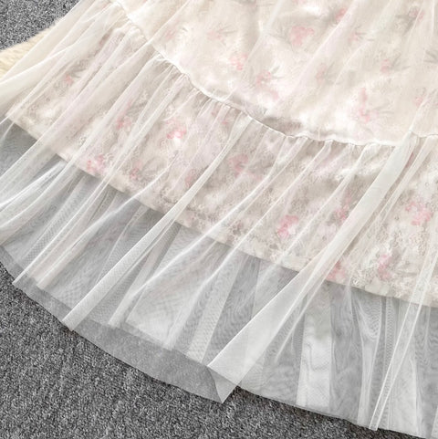 Fairy Mesh Patchwork Slip Dress