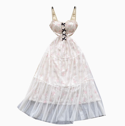 Fairy Mesh Patchwork Slip Dress