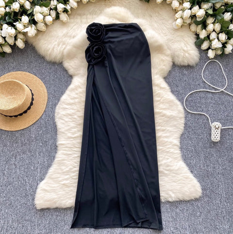 Sexy 3d Flower Hip-wrapping Skirt