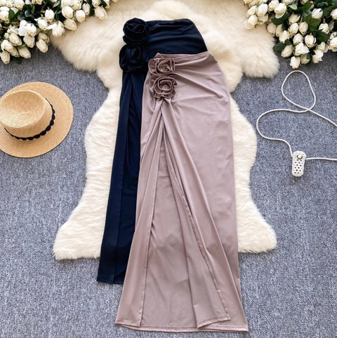 Sexy 3d Flower Hip-wrapping Skirt