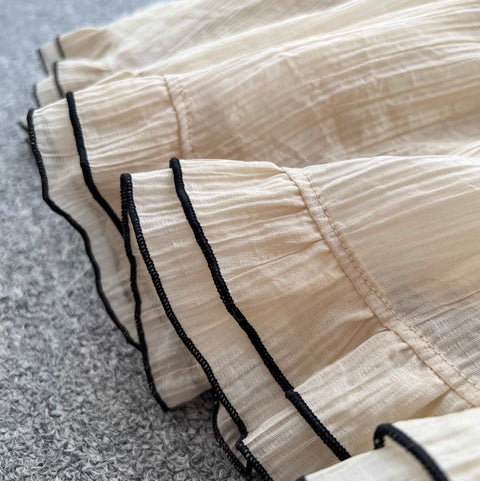 Ruffled Camisole & Skirt Elegant 2Pcs