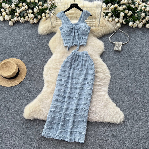 Sweetie Camisole & Hip-wrapping Skirt 2Pcs
