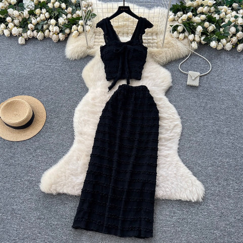Sweetie Camisole & Hip-wrapping Skirt 2Pcs