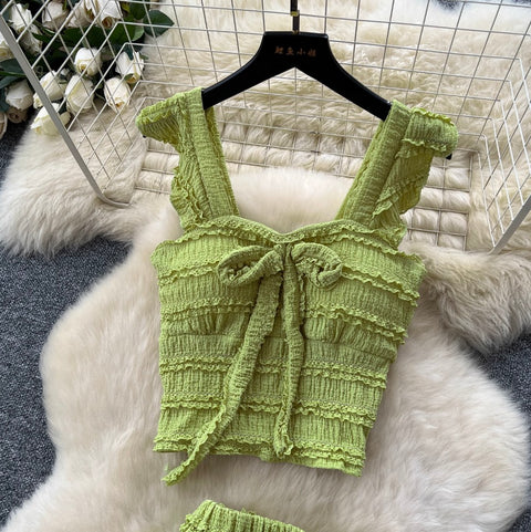 Sweetie Camisole & Hip-wrapping Skirt 2Pcs