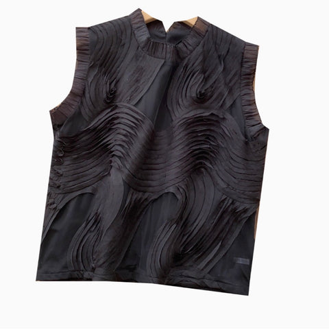 Sweetie Round Collar Ruffled Top