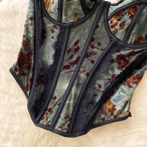 Chic Black Mesh Fishbone Camisole