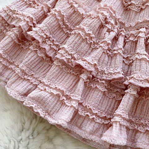 Chic Ruffled Camisole & Skirt 2Pcs