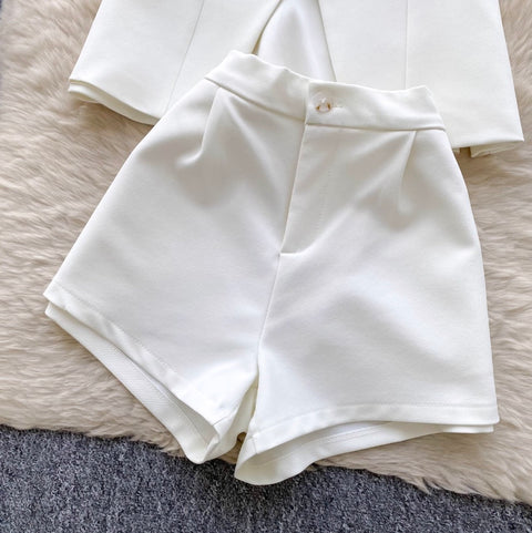 Suit Vest & Shorts OL Outfit 2Pcs