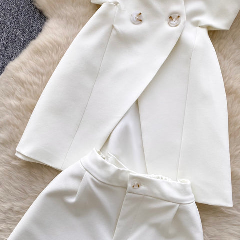 Suit Vest & Shorts OL Outfit 2Pcs