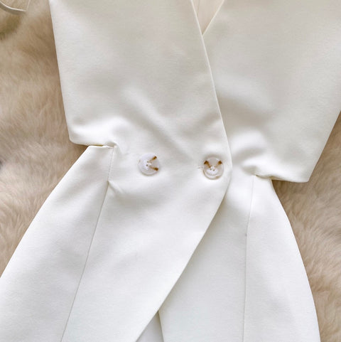 Suit Vest & Shorts OL Outfit 2Pcs