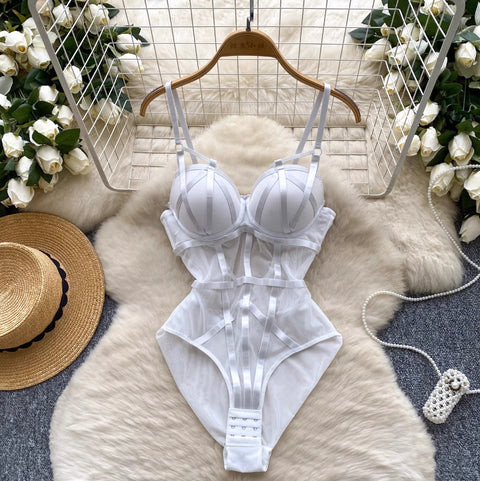 Sexy Padded Black Slip Jumpsuit