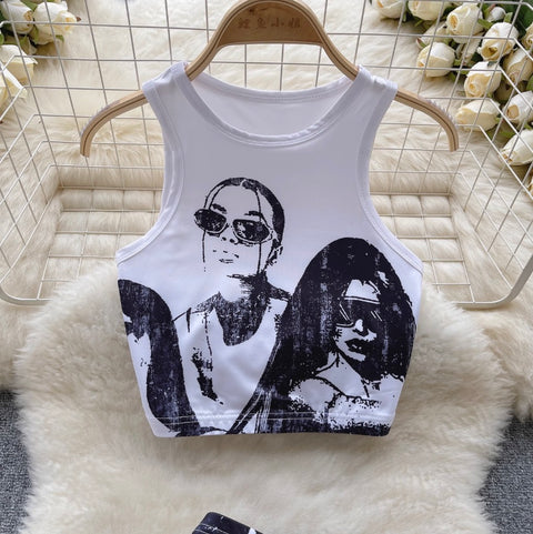 Chic Printed Camisole & Skirt 2Pcs
