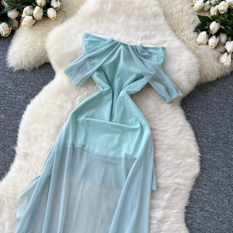 Irregular Design Patchwork Bustier Dress