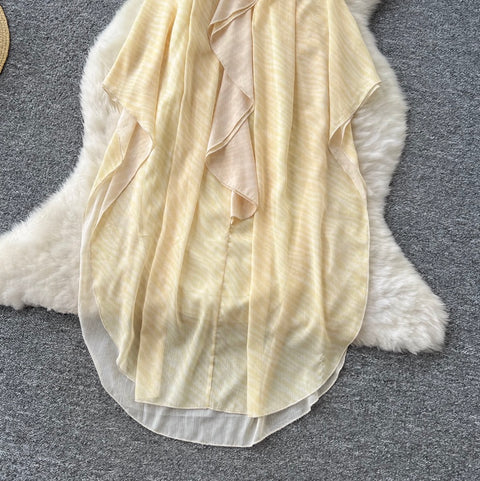 Niche Sequined Patchwork Slip Dress