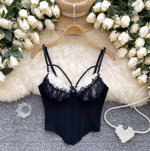 Courtly Lace Patchwork Fishbone Camisole