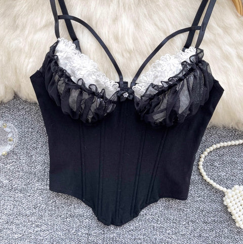 Courtly Lace Patchwork Fishbone Camisole