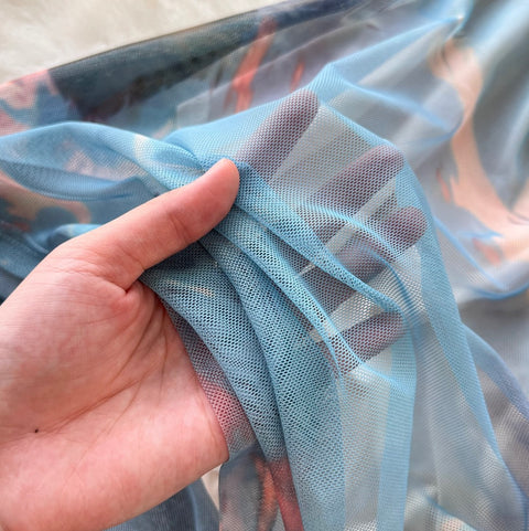 Pleated Vest & Slim Skirt Printed 2Pcs