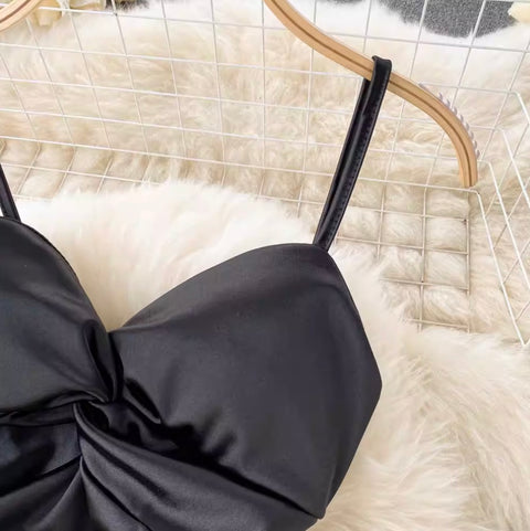 Leopard Printed Patchwork Slip Dress