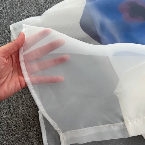 Elegant Printed Lace-up Shirt Dress