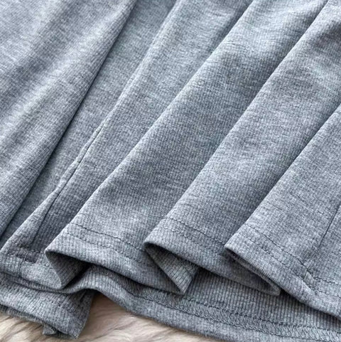 Simple Design Top & Trousers Casual 2Pcs