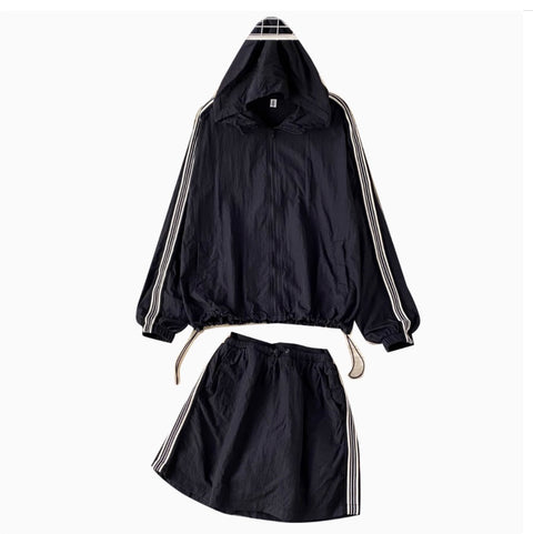 Sunscreen Hooded Jacket & Skirt 2Pcs