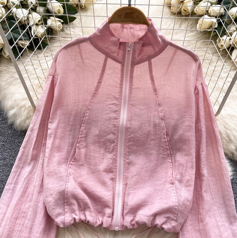 Drawstring Flak Jacket & Puffy Skirt 2Pcs