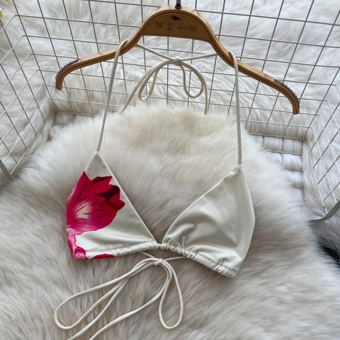 Printed V-neck Camisole & Skirt 3Pcs