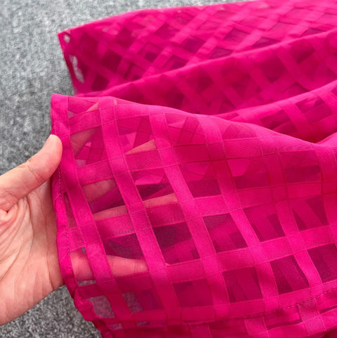 Rhinestone Studded Puffy Sleeve Shirt Dress