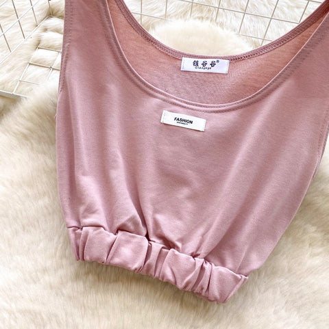 Casual Camisole & Stretchy Trousers 2Pcs