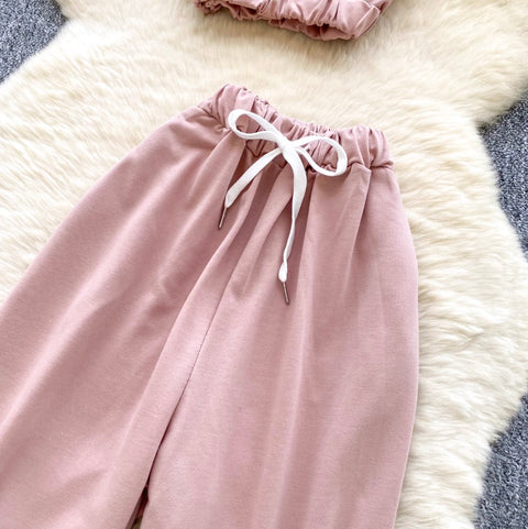 Casual Camisole & Stretchy Trousers 2Pcs