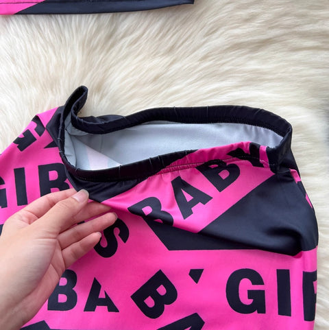 Letter Printed Tank Top & Skirt 2Pcs