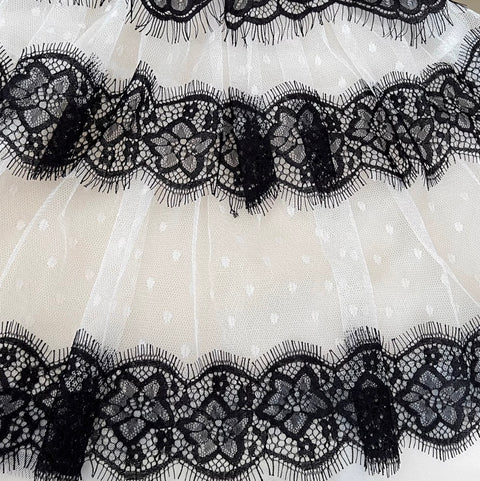 Black & White Polka Dot Lace Dress
