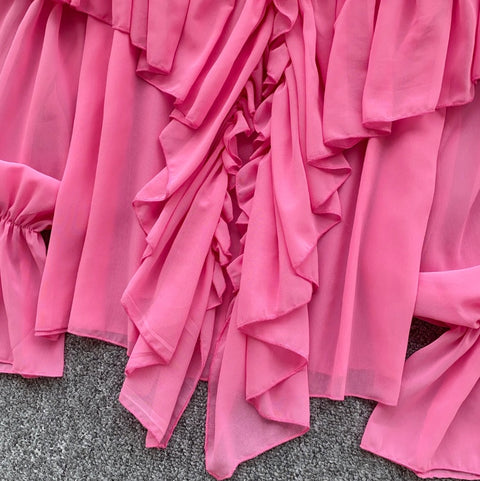 Fairy Ruffled Chiffon Loose Shirt