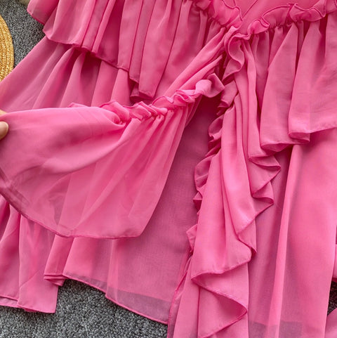 Fairy Ruffled Chiffon Loose Shirt