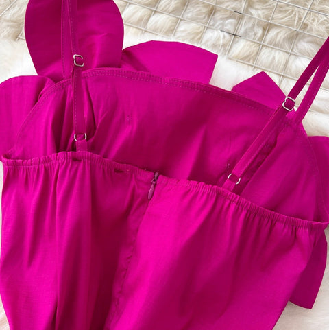 French Style Flower 3D Slip Dress