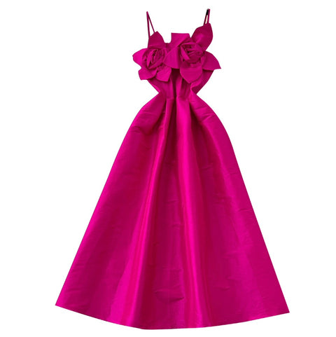 French Style Flower 3D Slip Dress