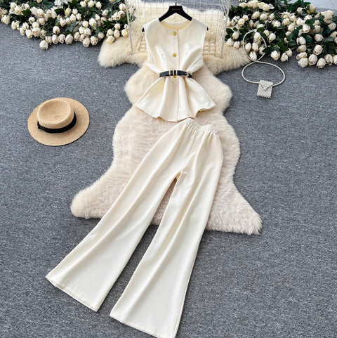 High-end Suit Vest & Trousers OL 2Pcs