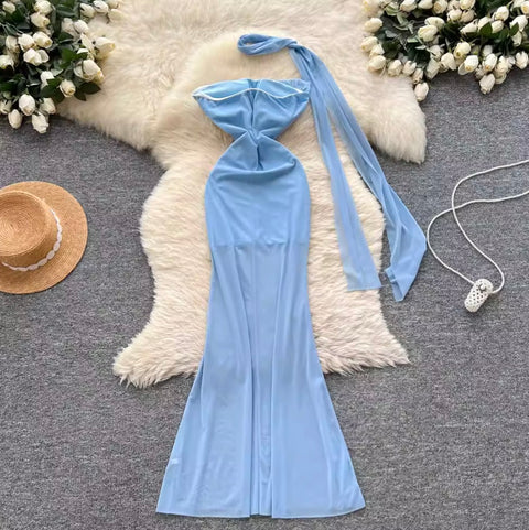 Fairy Knotted Bustier Dress with Ribbon