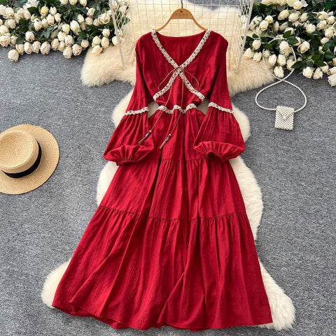 Bohemian Style Fringed Embroidery Dress